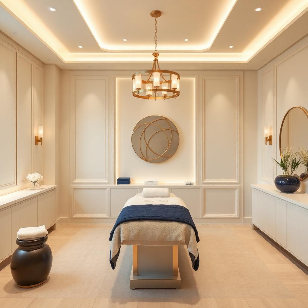Relaxing spa and wellness treatment room